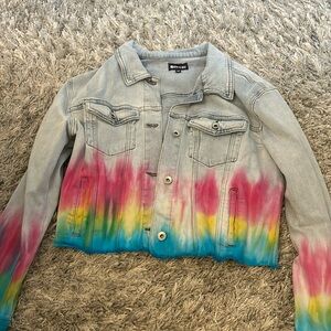 Tractr Blu rainbow jean jacket